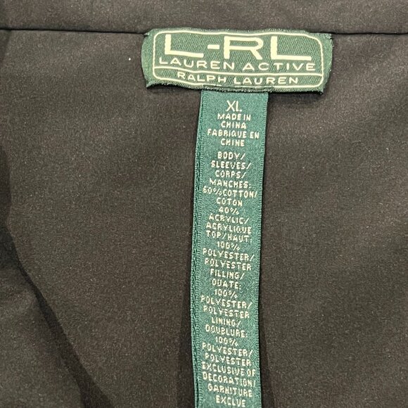 Lauren Ralph Lauren Zip Cardigan, Southwest, Cotton, Black Ivory, XL - Picture 3 of 11